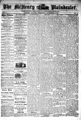 McHenry Plaindealer (McHenry, IL), 13 Nov 1878