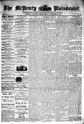 McHenry Plaindealer (McHenry, IL), 27 Nov 1878