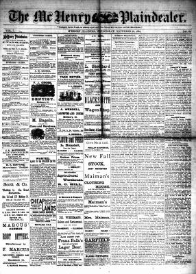 McHenry Plaindealer (McHenry, IL), 23 Nov 1881