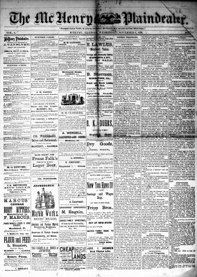 McHenry Plaindealer (McHenry, IL), 8 Nov 1882