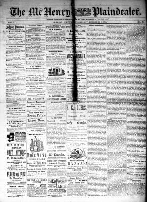 McHenry Plaindealer (McHenry, IL), 6 Dec 1882