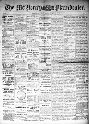 McHenry Plaindealer (McHenry, IL), 14 May 1884