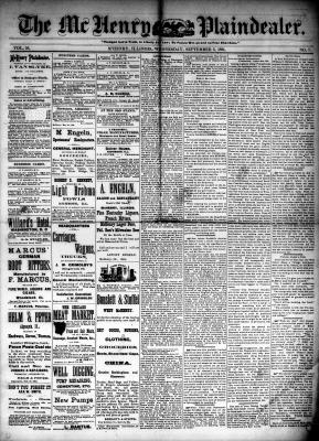 McHenry Plaindealer (McHenry, IL), 3 Sep 1884