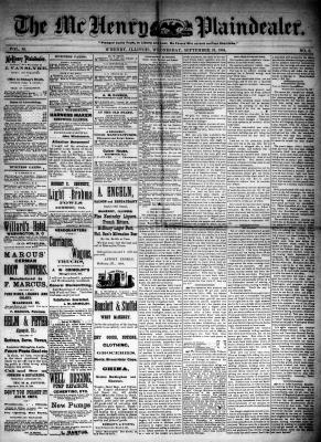 McHenry Plaindealer (McHenry, IL), 10 Sep 1884