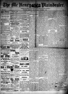 McHenry Plaindealer (McHenry, IL), 1 Oct 1884