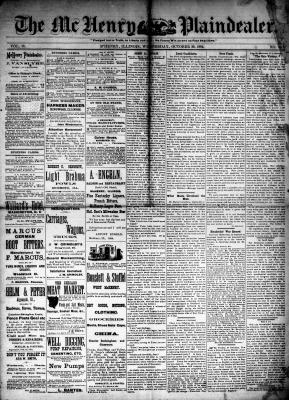 McHenry Plaindealer (McHenry, IL), 29 Oct 1884