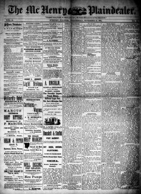 McHenry Plaindealer (McHenry, IL), 12 Nov 1884