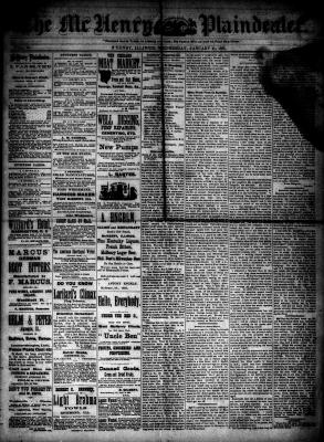 McHenry Plaindealer (McHenry, IL), 21 Jan 1885