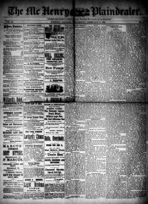 McHenry Plaindealer (McHenry, IL), 11 Feb 1885