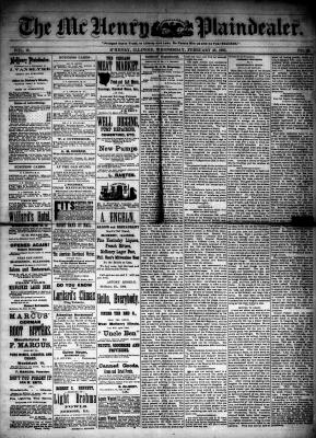 McHenry Plaindealer (McHenry, IL), 25 Feb 1885