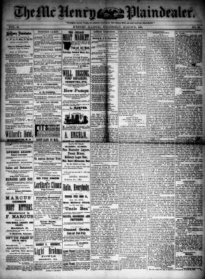 McHenry Plaindealer (McHenry, IL), 25 Mar 1885