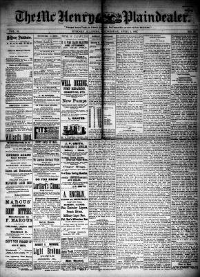 McHenry Plaindealer (McHenry, IL), 1 Apr 1885