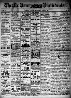 McHenry Plaindealer (McHenry, IL), 15 Apr 1885