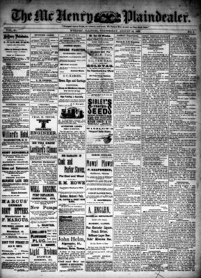 McHenry Plaindealer (McHenry, IL), 19 Aug 1885