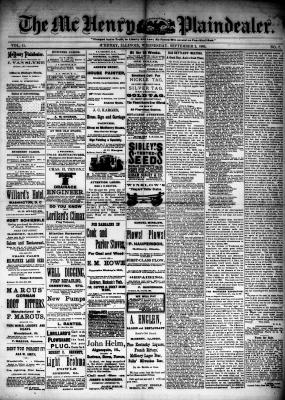 McHenry Plaindealer (McHenry, IL), 2 Sep 1885