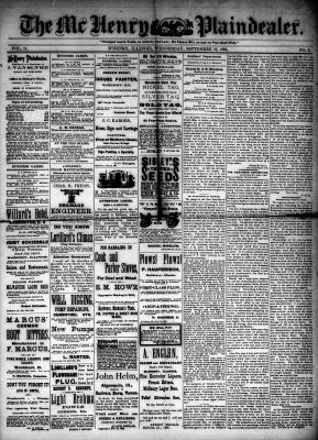 McHenry Plaindealer (McHenry, IL), 16 Sep 1885