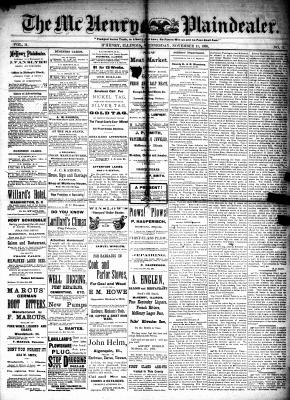 McHenry Plaindealer (McHenry, IL), 11 Nov 1885