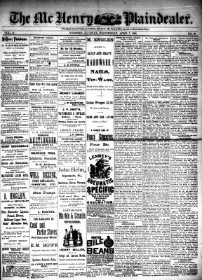 McHenry Plaindealer (McHenry, IL), 7 Apr 1886