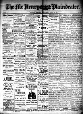 McHenry Plaindealer (McHenry, IL), 28 Apr 1886