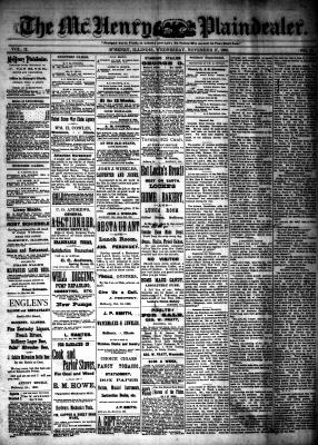 McHenry Plaindealer (McHenry, IL), 17 Nov 1886