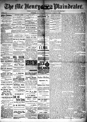 McHenry Plaindealer (McHenry, IL), 9 Mar 1887