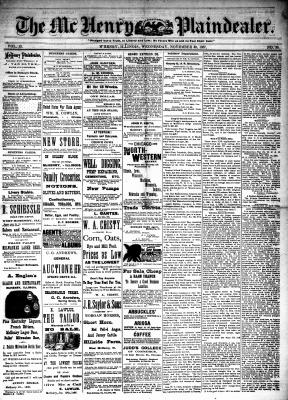 McHenry Plaindealer (McHenry, IL), 30 Nov 1887