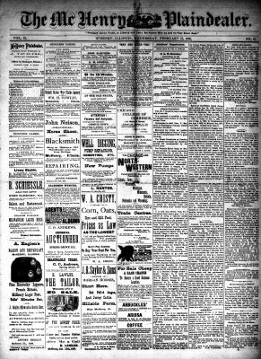 McHenry Plaindealer (McHenry, IL), 15 Feb 1888