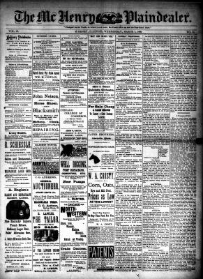 McHenry Plaindealer (McHenry, IL), 7 Mar 1888