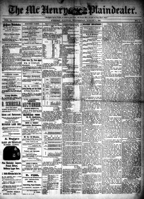 McHenry Plaindealer (McHenry, IL), 8 Aug 1888