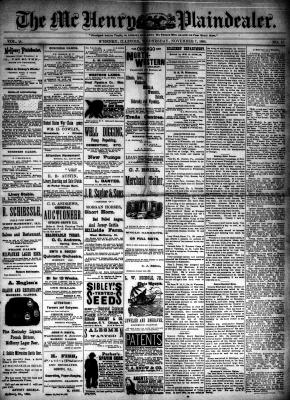 McHenry Plaindealer (McHenry, IL), 7 Nov 1888