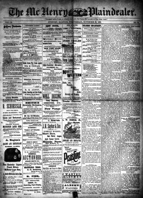 McHenry Plaindealer (McHenry, IL), 20 Nov 1889