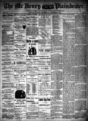 McHenry Plaindealer (McHenry, IL), 9 Nov 1892