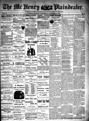 McHenry Plaindealer (McHenry, IL), 16 Nov 1892