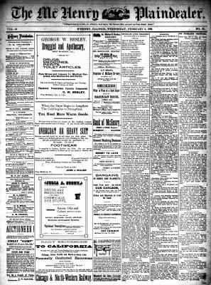 McHenry Plaindealer (McHenry, IL), 8 Feb 1899