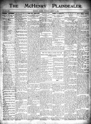 McHenry Plaindealer (McHenry, IL), 10 Aug 1899