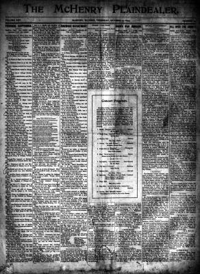 McHenry Plaindealer (McHenry, IL), 12 Oct 1899