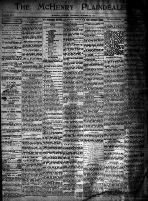 McHenry Plaindealer (McHenry, IL), 25 Oct 1900