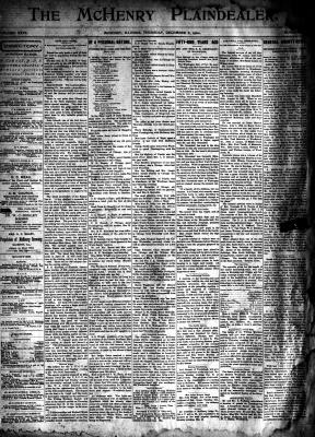 McHenry Plaindealer (McHenry, IL), 6 Dec 1900