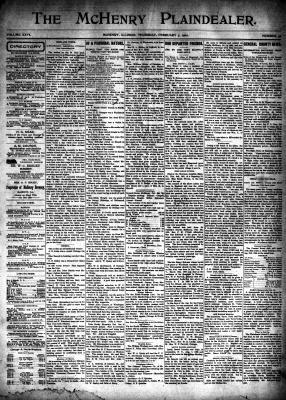 McHenry Plaindealer (McHenry, IL), 7 Feb 1901