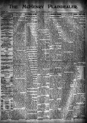 McHenry Plaindealer (McHenry, IL), 14 Feb 1901