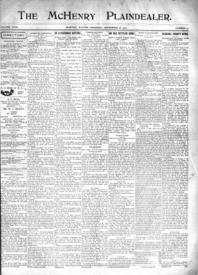 McHenry Plaindealer (McHenry, IL), 26 Sep 1901