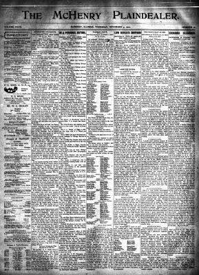 McHenry Plaindealer (McHenry, IL), 7 Nov 1901