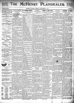 McHenry Plaindealer (McHenry, IL), 11 Sep 1902