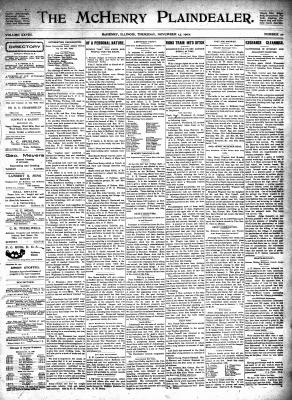 McHenry Plaindealer (McHenry, IL), 13 Nov 1902