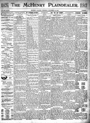 McHenry Plaindealer (McHenry, IL), 20 Nov 1902