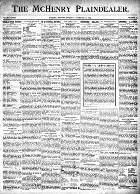 McHenry Plaindealer (McHenry, IL), 19 Feb 1903