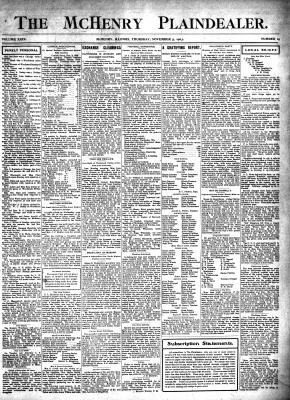 McHenry Plaindealer (McHenry, IL), 5 Nov 1903