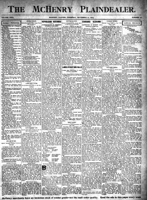 McHenry Plaindealer (McHenry, IL), 12 Nov 1903