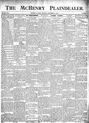 McHenry Plaindealer (McHenry, IL), 19 Nov 1903