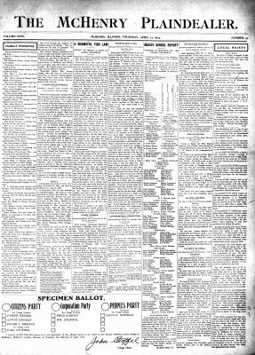 McHenry Plaindealer (McHenry, IL), 14 Apr 1904